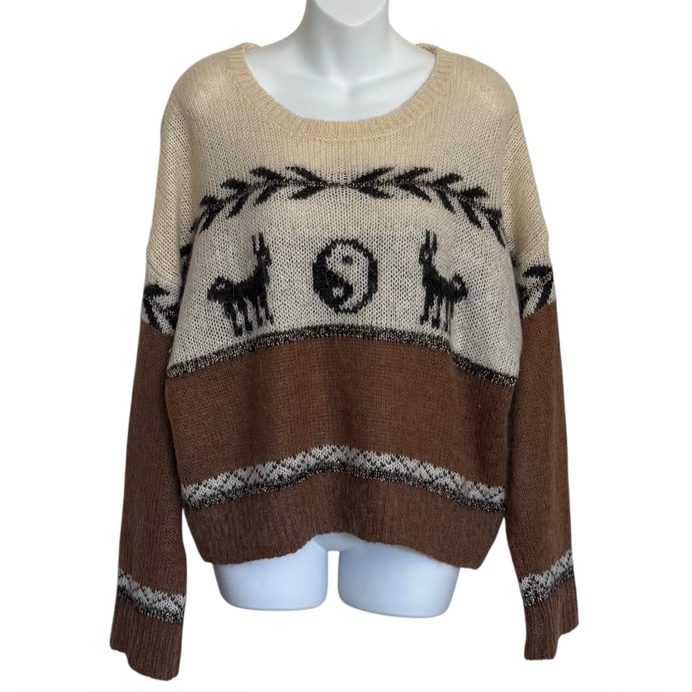 Nomadic Dreamers X Scotch and Soda Ying Yang Wool Crop Alpaca Sweater